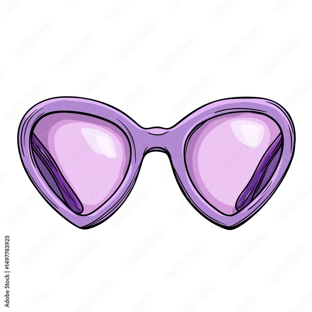 Fototapeta premium Purple sunglasses isolated on white