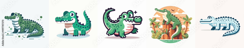 Obraz premium Vector of a crocodile