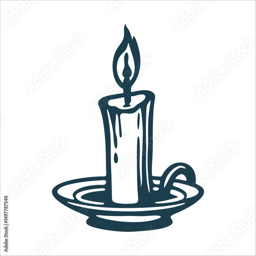 Soft Candle Flame for All Souls Day
