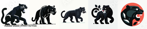 Vector of a black panther