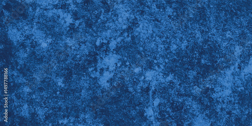 Roughly painted blue surface evoking emotions through texture, contrast, and form

