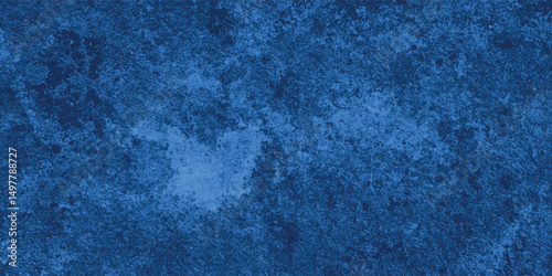 Roughly painted blue surface evoking emotions through texture, contrast, and form

