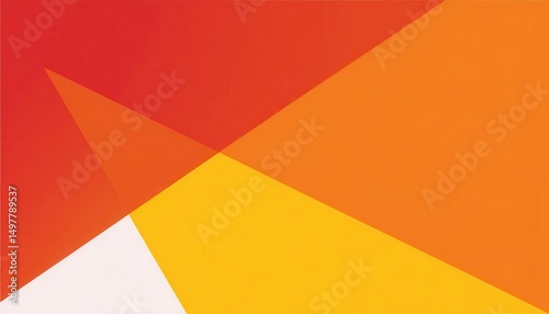 Abstract geometric composition of overlapping triangles in vibrant colors.