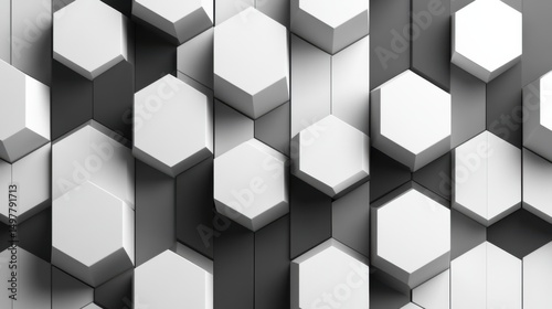 Abstract Hexagon Pattern Background.