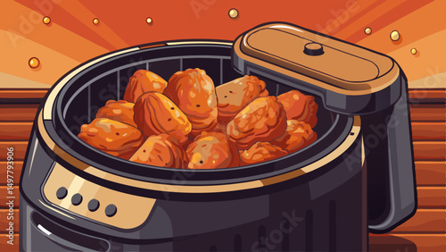 Crispy Fried Chicken Wings in Air Fryer Cooking