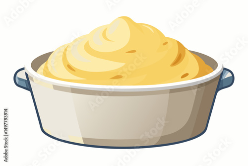 Delicious Creamy Mashed Potatoes in a Serving Bowl