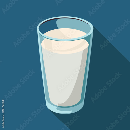 Glass of Milk Illustration Dairy Product Beverage Drink