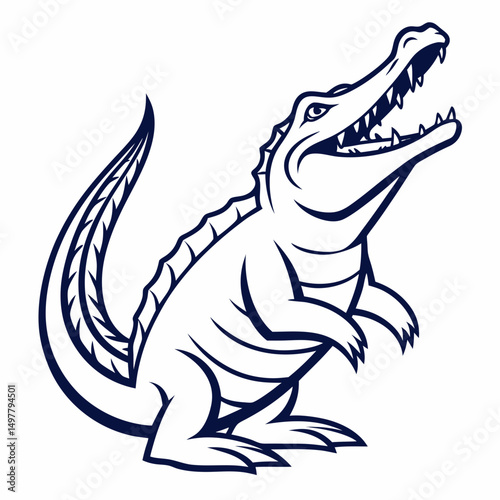 vector illustration of a crocodile