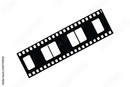 Film Strip from a film - line art vector illustration in white background