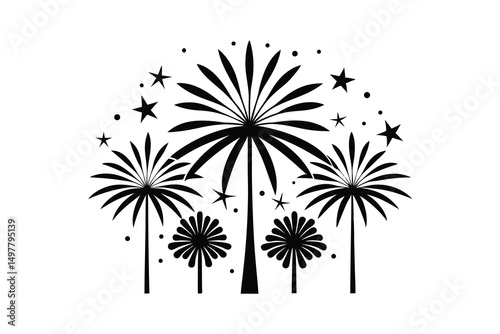 Firework Cartoon Vector Illustration Firework Cartoon Vector Illustration
