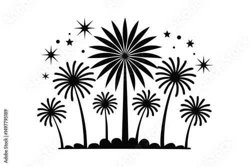 Firework Cartoon Vector Illustration Firework Cartoon Vector Illustration