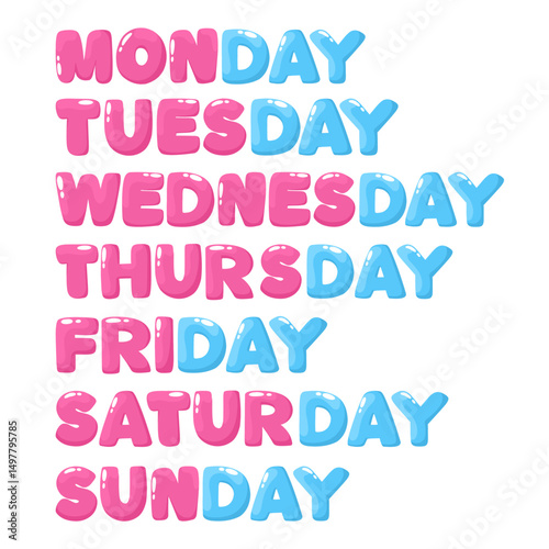 Days of the week, volumetric