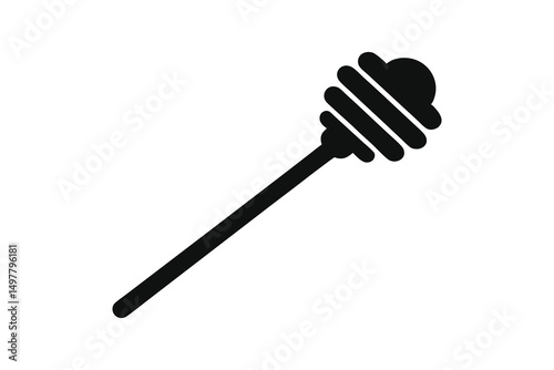 Magic Wand Stick Icon for Fantasy, Magic, and Wizardry Isolated on White Background