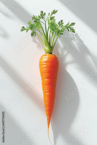 fresh carrots with green leaves