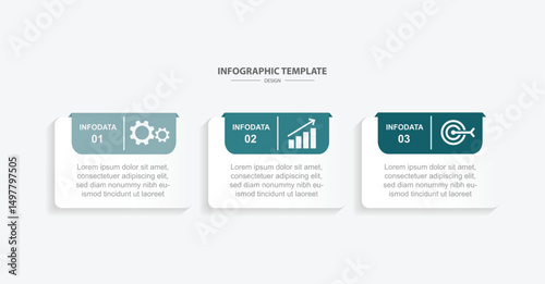 infographic line vector . timeline 3 key point.with paper design template and 3 option can be used for presentation workflow layout