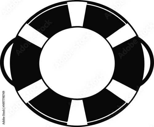 lifebuoy vector icon.Summer vacation tropical  lifestyle and paradise theme Vector.