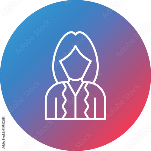 Fashion Designer Line Gradient Circle Background Icon