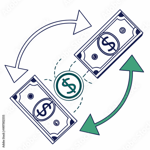 Money transfer financial transaction currency exchange banking payment
