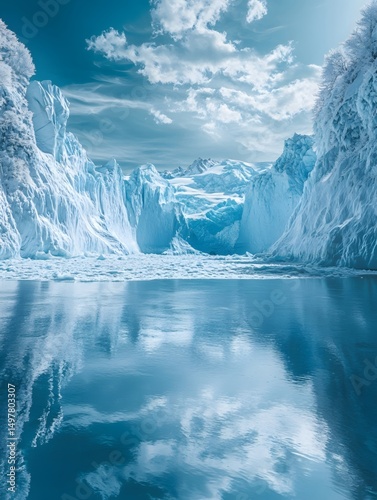 High-definition photography of glaciers