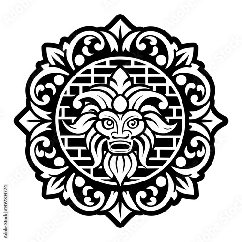 A filled style icon depicting ancient stonework