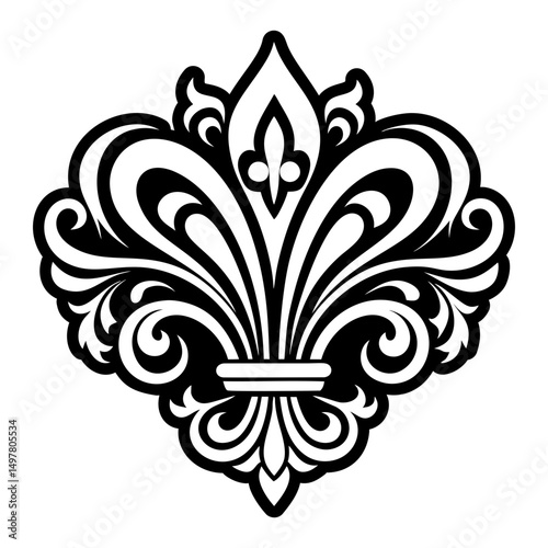 A solid style icon of saint symbol tattoo