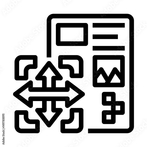 icon move with style outline