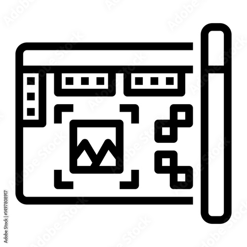 icon magic wand with style outline