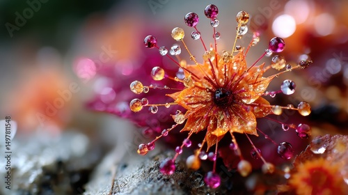 Dewdrop-Kissed Sundew: Macro Beauty of a Carnivorous Plant