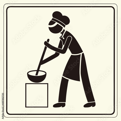 Chef stirring a bowl of ingredients cooking food preparation culinary arts kitchen cooking process
