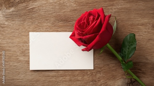 national red rose day romance sentiment blank space for text or a logo