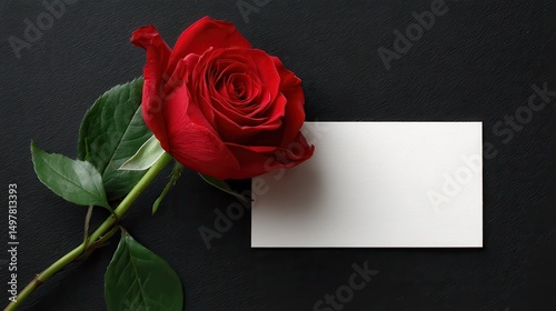 national red rose day romance sentiment blank space for text or a logo