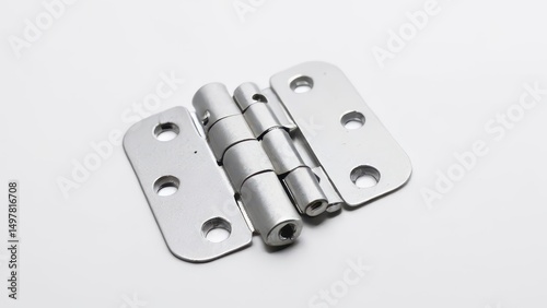 Metal hinge for furniture and construction projects, showcasing durability and design.