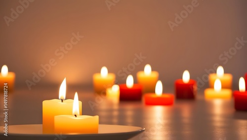 Serene Candlelight Glow for Tranquil Background Ambiance