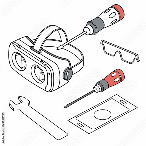 Vr headset repair kit tools screwdriver wrench phone screen