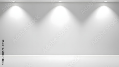 Bright White Wall Display Space for Product Presentation and Art