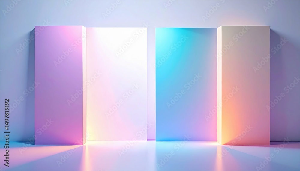 Fototapeta premium Chromatic Blocks Soft Light Pastel Hues
