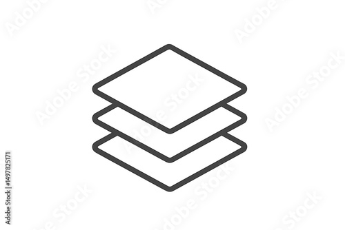 Layers of design elements arranged in a modern style, showcasing a minimalist approach in digital graphics