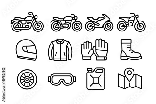Different types of motorcycles and essential riding gear for enthusiasts and beginners