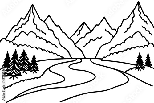 winter forest landscape