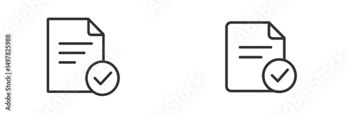 Documents with check marks indicating completion are displayed on a simple background in a clean and organized manner