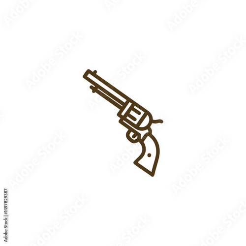 Revolver icon logo flat vector design