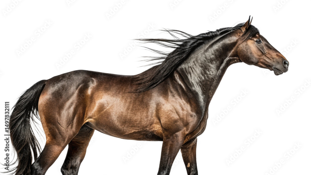 Obraz premium black horse isolated on white