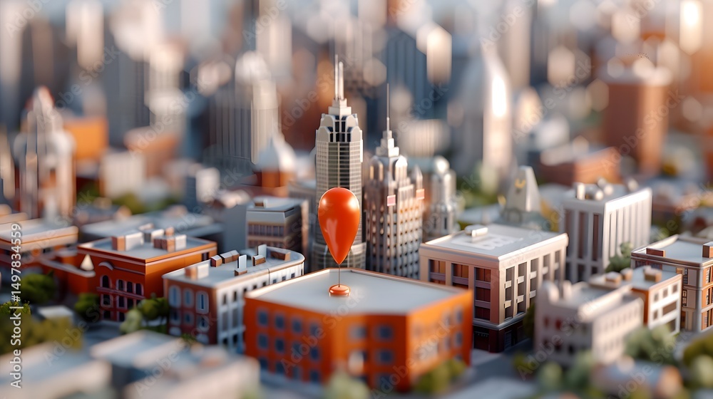 A bustling urban cityscape with towering skyscrapers and modern architecture long title A vibrant