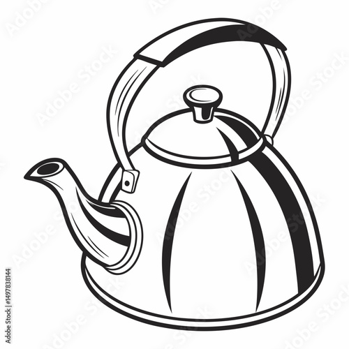 teapot on a white background