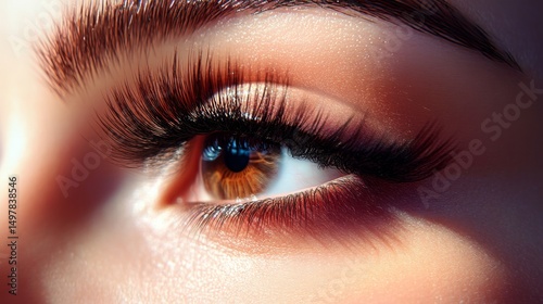 Eye of the world. Beauty glamour valentine's day eyelash extension 