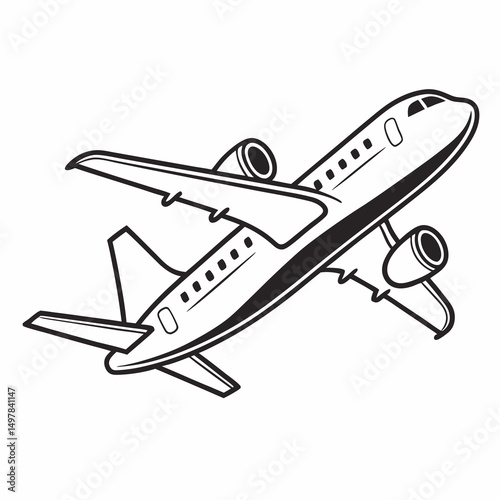 vector illustration of airplane