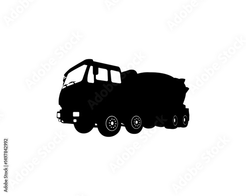 Cement Mixer Truck Silhouette