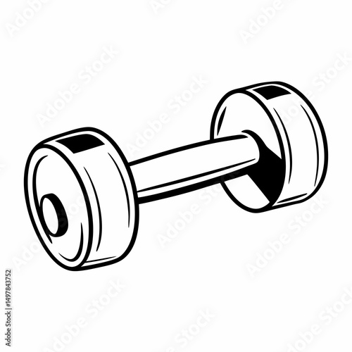 vector illustration of dumbbell