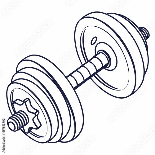 dumbbell isolated on white