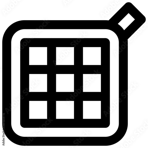 Pot holder. Editable stroke vector icon.